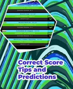 Correct score tips and predictions